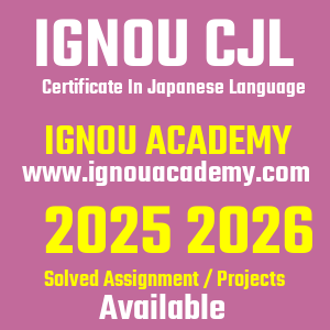 IGNOU CJL SOLVED ASSIGNMENT 2025 2026